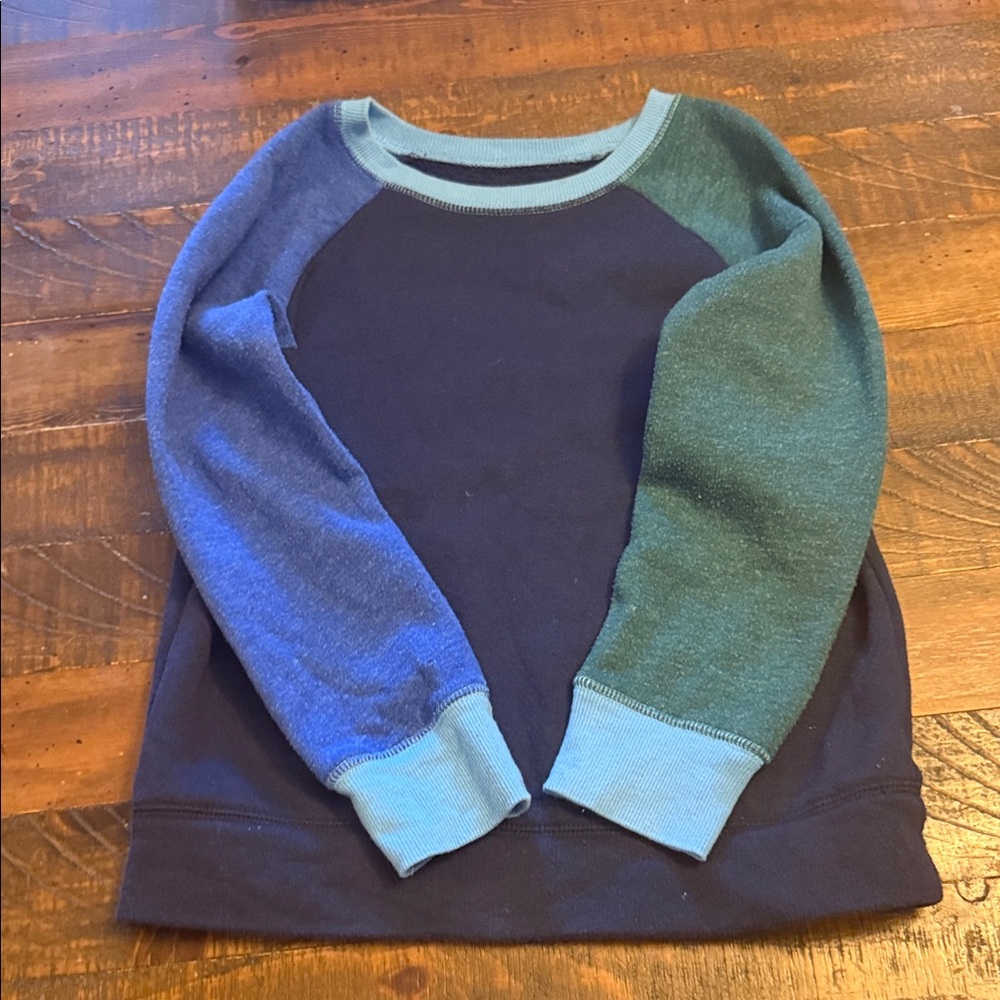 Jumping Beans Men's Navy and Teal Crewneck Sweater